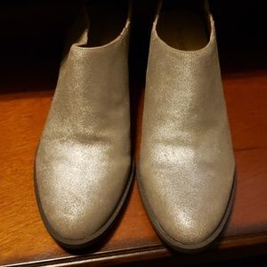 Nine West leather silver boots
